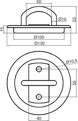 Rögzítő fül tányéros