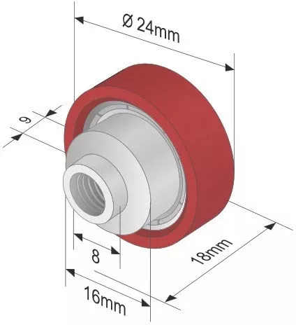 Görgő 24mm