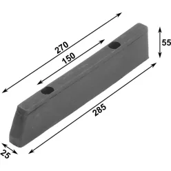 Ütköző gumi 285 x 25 x 55 Krone 2 furat