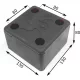 Ütköző gumi 130 x 130 x 80 Wielton 4 furat