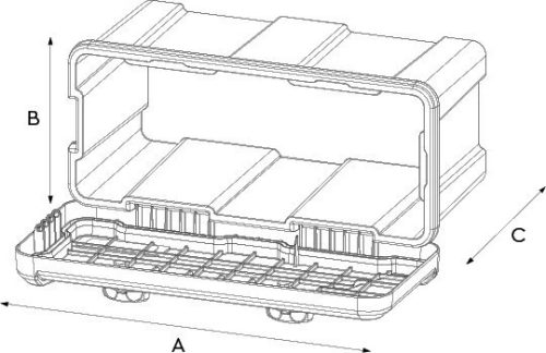Szerszámosláda BLACKIT 550 x 250 x 295