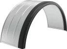 Fém sárvédő félív 500x1000mm horganyzott acél gumi peremmel