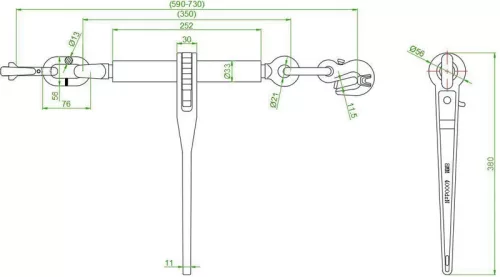 Racsni horgokkal 13mm lánchoz LC106kN