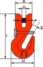 Lánc fogó horog 10mm lánchoz LC63kN