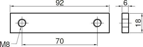 Plató oldalfal Zsanér készlet 90mm TIR