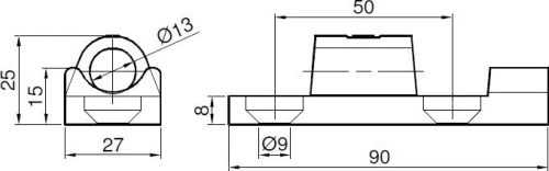 Plató oldalfal Zsanér készlet 90mm TIR
