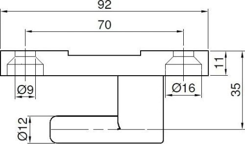 Plató oldalfal Zsanér készlet 90mm TIR