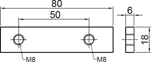 Plató oldalfal Zsanér készlet 90mm TIR