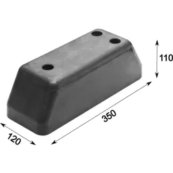 Ütköző gumi 350 x 120 x 110 Krone 3 furat