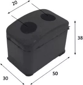 Ütköző gumi 50 x 30 x 38 Pastore &amp, Lombardi