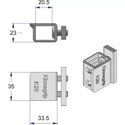 Kinnegrip rakoncazseb oldalsó K20