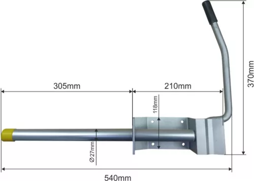 Ajtókitámasztó L=532mm Schmitz
