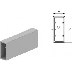 Rakonca profil 80x35 5.100 mm