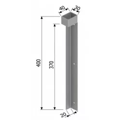 Szögprofil balos horganyzott 400mm