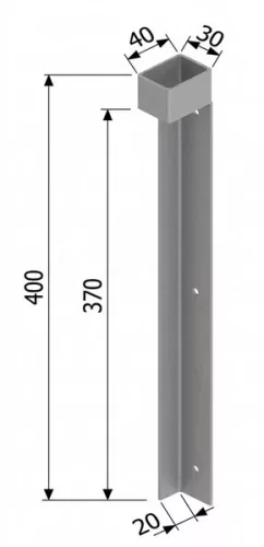 Szögprofil balos horganyzott 400mm