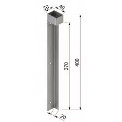 Szögprofil jobbos horganyzott 400mm