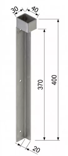 Szögprofil jobbos horganyzott 400mm