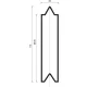 Alu ponyva profil ékes ÚJ 100x25 3300mm