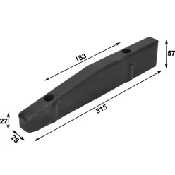 Ütköző gumi 315 x 25 x 55 Krone 2 furat