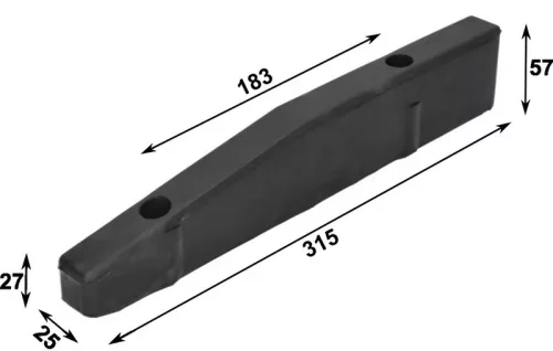 Ütköző gumi 315 x 25 x 55 Krone 2 furat