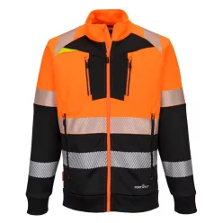 Portwest DX4 Hi-Vis Class 1 funnel nyakú cipzáras pulóver