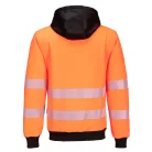 Portwest PW3 Hi-Vis cipzáras kapucnis pulóver